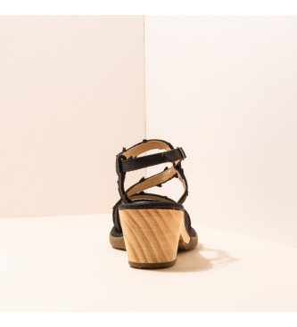 EL NATURALISTA Sandalias de piel Pleasant Black Sylvan negro -Altura tacn: 6cm-