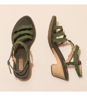 EL NATURALISTA Sandálias de couro N5496 Sylvan Green -Altura do calcanhar 6cm