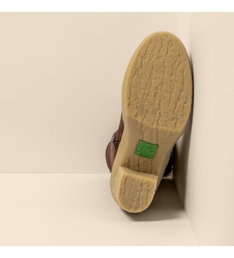 El Naturalista Leren laarzen N5515 Silk Suede bruin -Helphoogte: 6cm