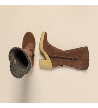 El Naturalista Bottes en cuir N5515 Silk Suede brown - Hauteur du talon : 6cm