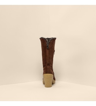 El Naturalista Leren laarzen N5515 Silk Suede bruin -Helphoogte: 6cm
