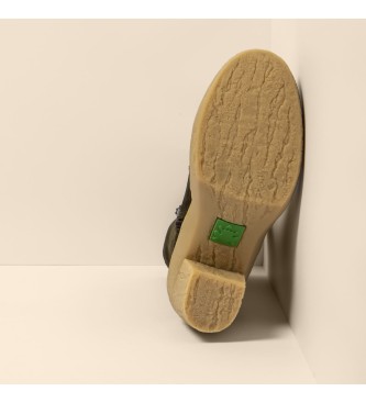 El Naturalista Leather boots N5515 Silk Suede green -Heel height: 6cm