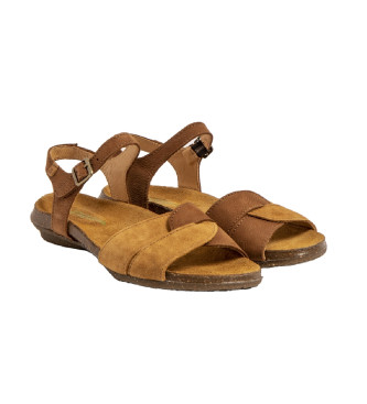 El Naturalista Brown leather sandals N5557