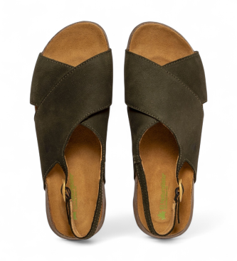 El Naturalista Leather Sandals N5558 Wakataua green