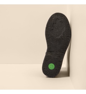 El Naturalista Skórzane buty za kostkę N5580 Wax Nappa Black/ Volcano