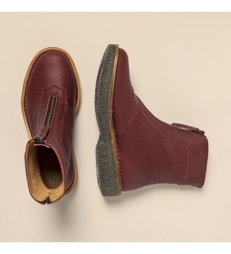 El Naturalista Bottines en cuir N5581 Volcano maroon