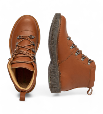 El Naturalista Skórzane buty za kostkę N5583 Volcano brązowe