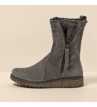 El Naturalista Leather boots N5633 Silk Suede grey