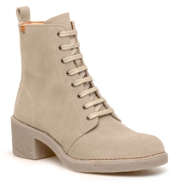 El Naturalista Botines de piel N5660 Lux gris  -Altura cua 5.5cm-