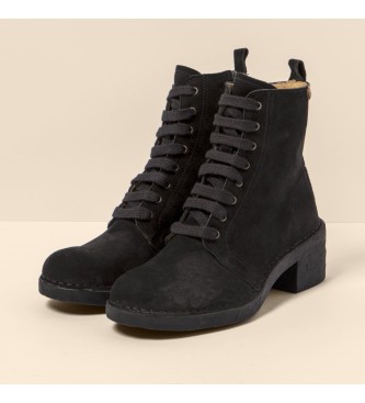 El Naturalista Black leather ankle boots -Heel height: 5,5cm