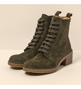 El Naturalista Bottines en cuir vert - Hauteur du talon : 5,5cm