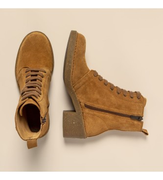 El Naturalista Bottines en cuir camel - Hauteur du talon : 5,5cm