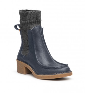 El Naturalista Leather boots N5661 blue - Heel height 5.5cm