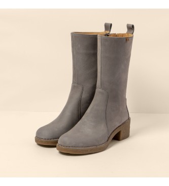 El Naturalista Pleasant grey leather boots N5662 Pleasant -Heel height: 5,5cm