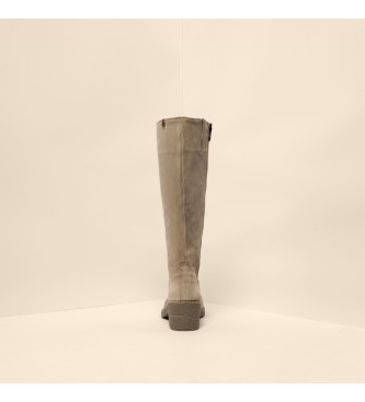 El Naturalista Leren laarzen N5663 Silk Suede Cream -Helphoogte: 5,5 cm