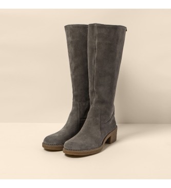 El Naturalista Leather boots N5663 Silk Suede Graphite -Heel height: 5,5cm