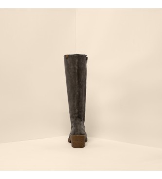 El Naturalista Bottes en cuir N5663 Silk Suede Graphite - Hauteur du talon : 5,5cm