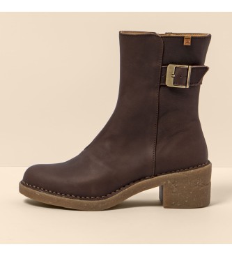 El Naturalista Leather ankle boots N5666 Wax Nappa dark brown -heel height: 5.5cm