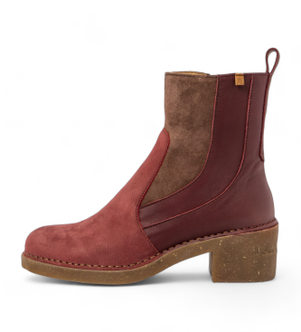 El Naturalista Bottines en cuir bourgogne N5668