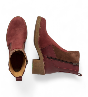 El Naturalista Bottines en cuir bourgogne N5668