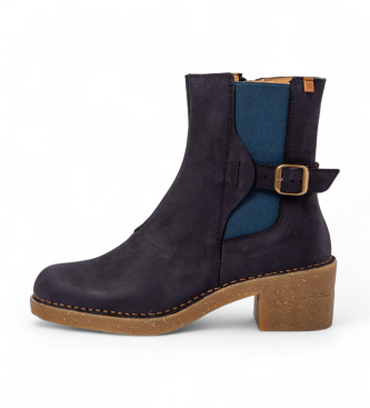 El Naturalista Leren enkellaarsjes N5669 blauw