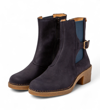 El Naturalista Leren enkellaarsjes N5669 blauw