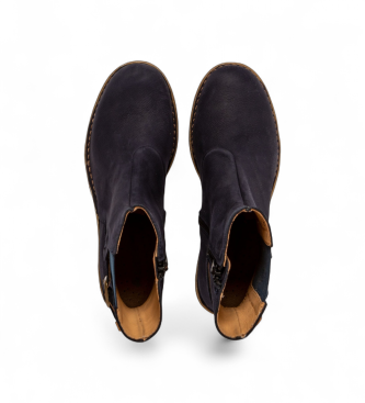 El Naturalista Leren enkellaarsjes N5669 blauw