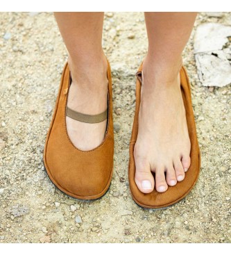 El Naturalista Brown N5670 Bare leather ballet pumps