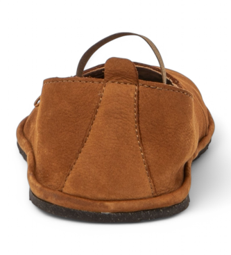 El Naturalista Brown N5670 Bare leather ballet pumps
