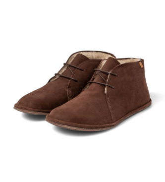 El Naturalista Pleasant brown leather ankle boots