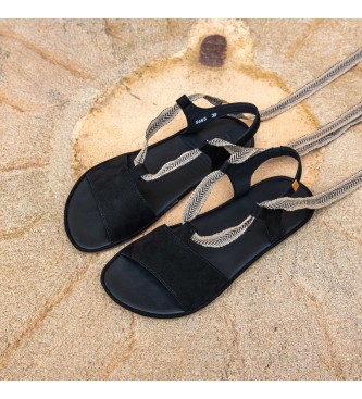 El Naturalista Sandlias de couro N5685 Satya preto
