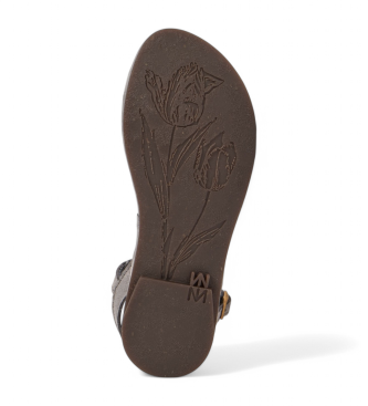 El Naturalista Leather sandals N5693 Tulip grey