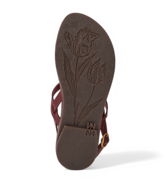 El Naturalista N5694 Sandali Tulip in pelle bordeaux