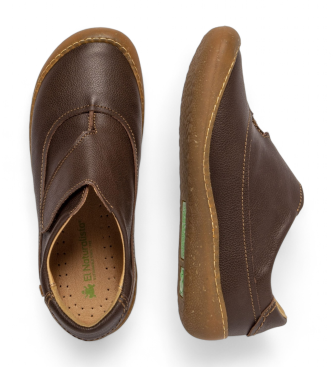 El Naturalista Brązowe skórzane buty N5735 Pawikan brązowe