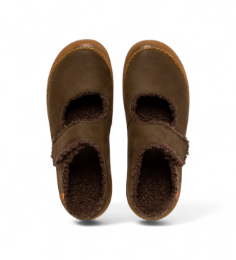 El Naturalista Sapatos de ballet em pele castanha N5739