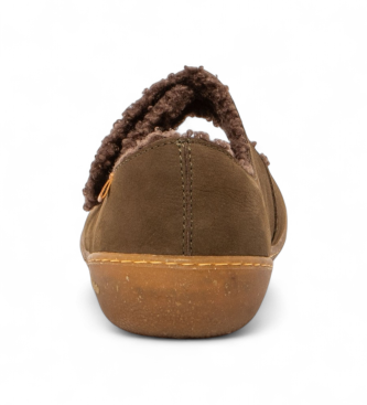 El Naturalista Sapatos de ballet em pele castanha N5739