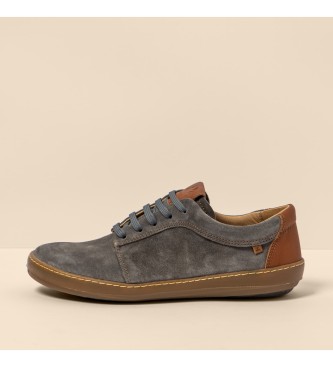 El Naturalista N5753 Silk Suede graphite leather shoes
