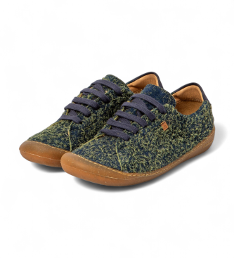 El Naturalista Wulf greenish blue leather shoes