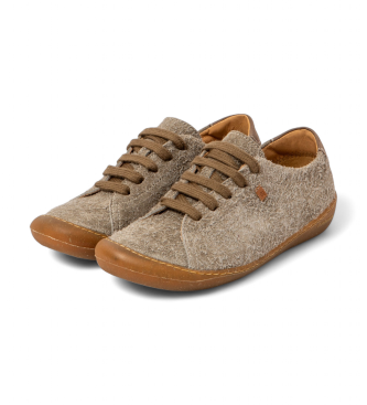 El Naturalista Wulf taupe leather shoes