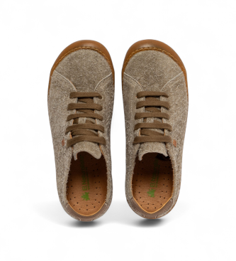 El Naturalista Wulf taupe leather shoes