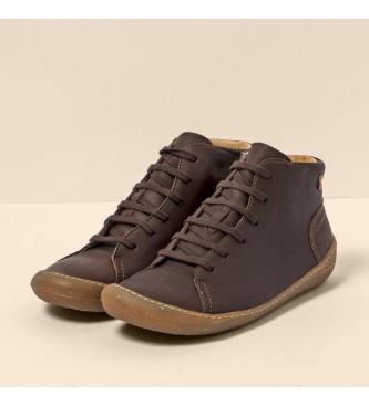 El Naturalista Black leather ankle boots