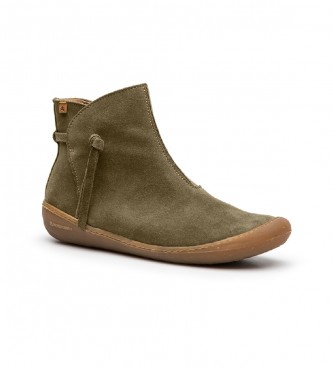 El Naturalista Leather ankle boots N5774 Lux Suede Forest/Pawikan