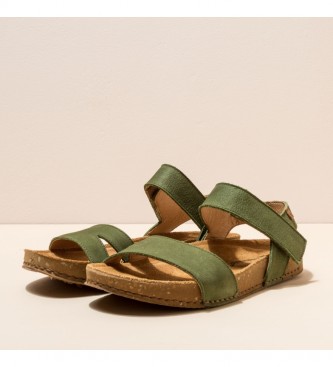 El Naturalista Leather sandals N5790 Balance green