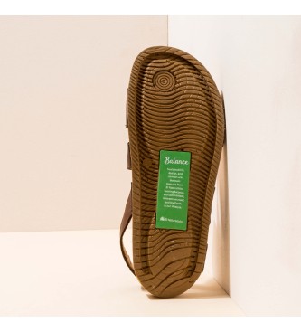 El Naturalista Sand�lias de couro Pleasant Brown Balance castanho