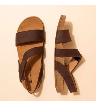 El Naturalista Sand�lias de couro Pleasant Brown Balance castanho