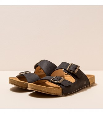 El Naturalista Sand�lias de couro N5794 Balan�o preto