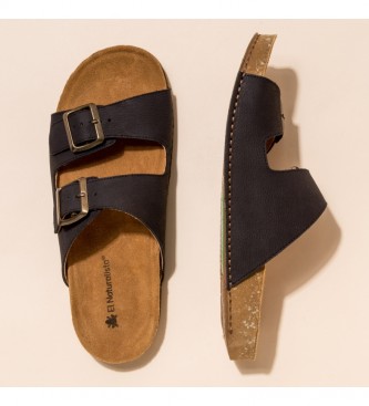 El Naturalista Sand�lias de couro N5794 Balan�o preto