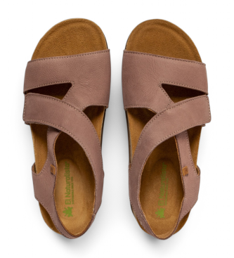El Naturalista Sandalias de piel N5799  Balance rojo teja