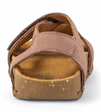 El Naturalista Sandalias de piel N5799  Balance rojo teja