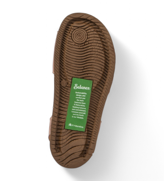 El Naturalista Sandalias de piel N5799  Balance rojo teja